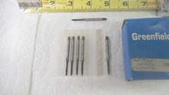 6 pcs Greenfield 3-48 NC gun taps, 2 flute, H2 SU/TR, part 13119