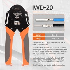 iCrimp Closed Barrel Crimper 4 way Indents,8 Impressions for Deutsch Solid Conta
