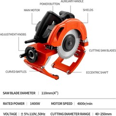 Electric Pipe Cutting Machine for 40-250MM Pipes, Fast & Precise Cutting