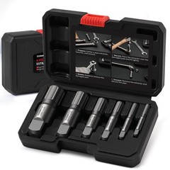 Heavy Duty Pipe Extractor Set, 6-Piece Steel Tool for Removing Damaged Pipes & F