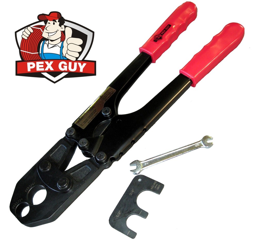 PEX GUY 1/2&Prime; & 3/4 COMBO Crimp Tool for PEX Tubing