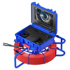 MAOTEWANG 9&rdquo; Sewer Pipe Inspection Camera 512HZ Self-leveling Meter Counter 50M