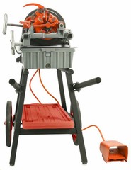 Reconditioned RIDGID&reg; 1822-I Auto Chuck Pipe Threader with 815A HSS Dies & Cart