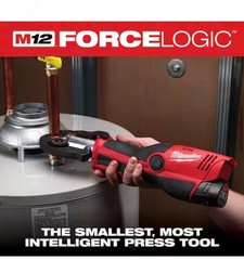 Milwaukee M12 Force Logic Press Tool Kit 2473-22 Copper 1/2&Prime;-1&Prime; Clamp