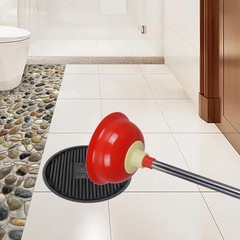 JHJEWH Plunger Tray Mat,Universal Toilet Holder Drip Black