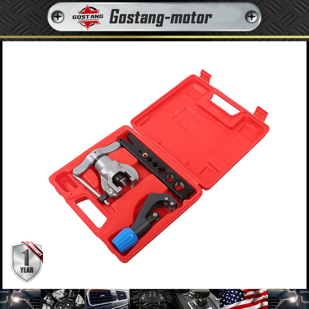 Eccentric Flaring Tools Set and Tube Cutter Kit for 7 Dies Sizes 3/16-3/4inch
