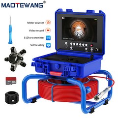 30M Sewer Camera 512hz Pipe Inspection Camera Self-leveling 9&Prime; Meter Counter DVR
