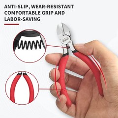 5 inch Wire Cutters, 5 Pack, Diagonal Cutters, Side Wire Snips | Small Diagonal