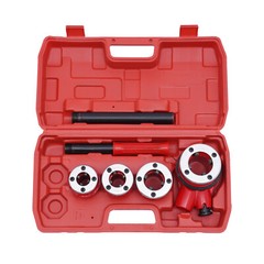 Manual Ratchet Pipe Threading Threader Die Head Handle Set 1/2&rdquo; to 1-1/4&rdquo; BSPT