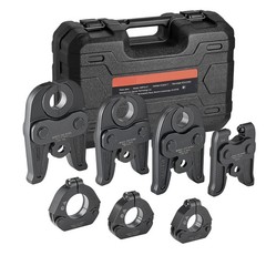 7 &ndash; Piece Pressing Kit 1/ 2 to 2 Inch with Jaws, Rings, Actuator and Case