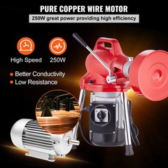 Portable Drain Cleaning Machine For 3/4&rdquo; &ndash; 4&rdquo; Pipe w/ 6 Cutter Heads 110V