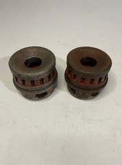 Lot of THREE (3) RIDGID 1&Prime; Die-Head Pipe Threaders (USED) 12R