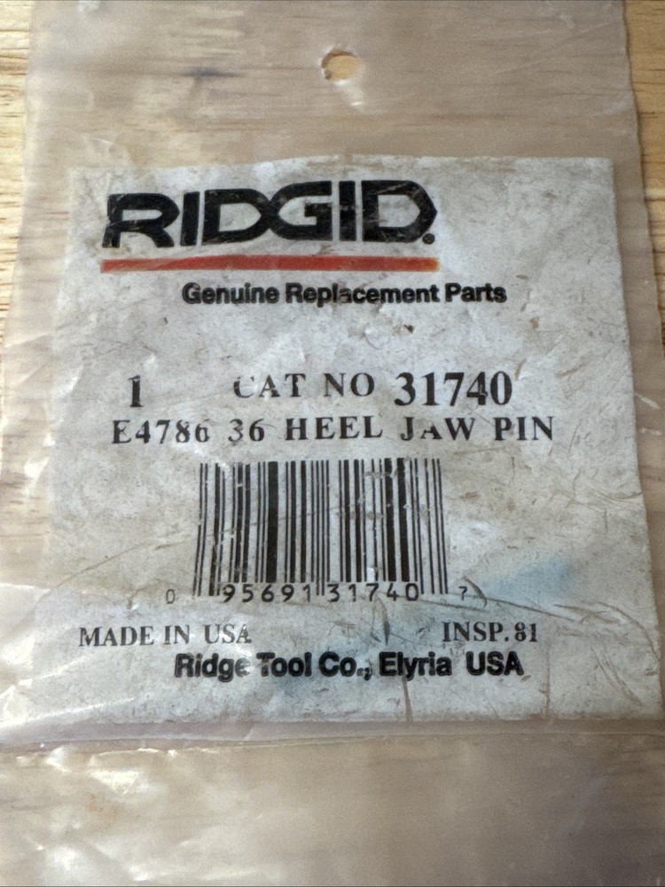 RIDGID 31740 Heel Jaw Pin, For Use With 36 in Straight Pipe Wrench