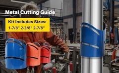 3Pc Magnetic Metal Pipe Cutting Guide Steel 45&deg; 90&deg; 22.5&deg; Saddle Cuts