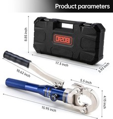 Copper Tube Fittings Hydraulic Pipe Crimping Tool with 1/2&Prime;,3/4&Prime; and 1&Prime; Jaw Copp