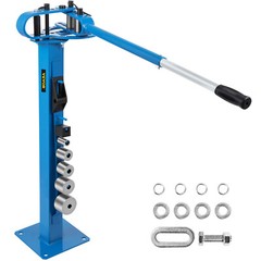 VEVOR YP-38 Metal Bender Compact Flat Bar Bender w/ Floor Stand 7 Dies 1&Prime;-3&Prime;