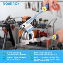 DOMINOX 3-IN-1 Tube Bender, Outer Diameter 1/4&Prime;, 3/8&Prime;, 1/2&Prime;, 0-180&deg;