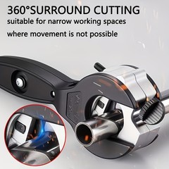 Robust Ratchet Pipe Cutter &ndash; Hand-Operated Ratchet System with 360&deg; Swiveling