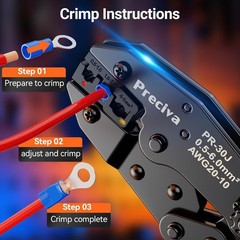Insulated Crimping Tool Set with Storage Case, Ratcheting Wire Crimper Kit with
