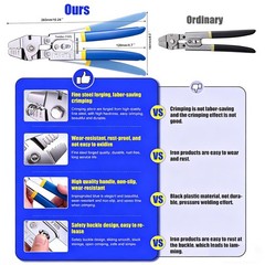Twidec/Wire Rope Crimping Tool Up To 2.2mm Swaging With 66FT, 66ft