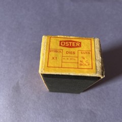 Genuine OSTER Dies X1 high speed steel 3/4&rdquo; N.C. BOLT