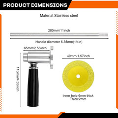 Inside Pipe Cutter for PVC Pipe, 4 Diamond Grit Wheels, 7 Inch Adjustable Depth