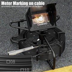 Drain Sewer Pipe Inspection Camera 23mm Industrial Endoscope 4.3&Prime; Monitor 30M