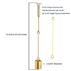 Tub Drain Linkage Assembly with Trip Lever and Strainer Done Rought Brass