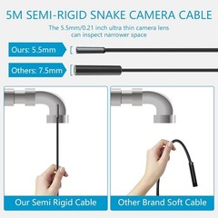 Pipe Inspection Camera Endoscope Video Sewer Drain Cleaner Waterproof Snake USB