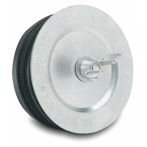 Econ-O-Grip End of Pipe Plug W/ Wing Nut Head, For 5 in Pipe, 3.55 in H, Natural