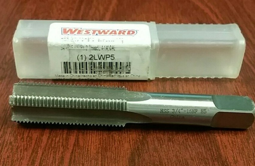 Westward 2LWP5 Hand Tap,Bottom,3/4-16,Uncoated,4 Flt