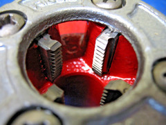 USED RIDGID 12-R NPT 1/2&Prime; Die Head Good Dies