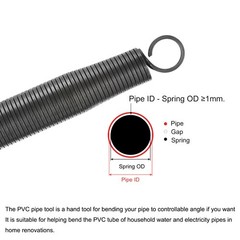
Spring Tube Bender Steel 520 mm/20.5 Inch Long 35.2 mm 1.39 Inch PVC Pipe