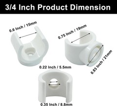30 Pcs 3/4 Inch PEX Pipe Clamps PVC Pipe Holder Mounting Brackets Plastic Whi&hellip;
