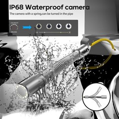 1000TVL Drain Sewer Camera 512hz Self-leveling DVR Pipe Inspection Camera 30m