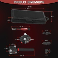 33260 Low Profile Brake Line Single/Double Flaring Tool Kit 4.75 3/16 1/4