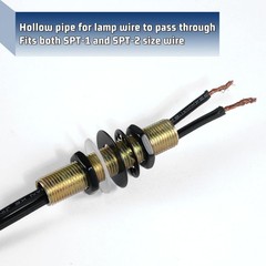 Lamp Repair Hardware Kit-5 Size Thread Pipe Nipples,20 One Size, Black