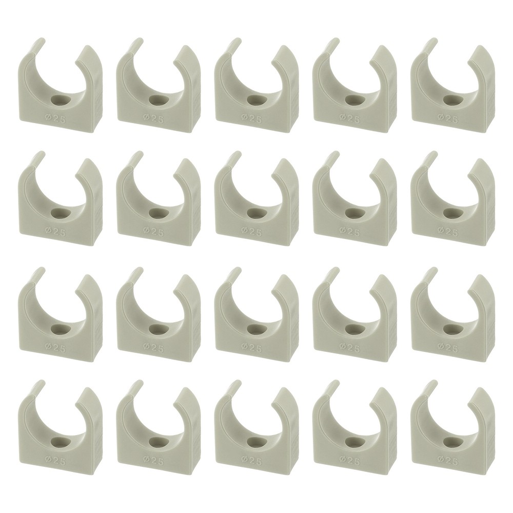 100Pcs U-Shaped Water Pipe Clamps, PPR Pipe Clips Fit for 25mm/0.98&Prime; OD, Grey