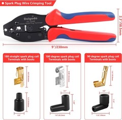 36Pcs Spark Plug Wire Crimping Tool Spark Plug Wire Crimper Kit with 36PCS Boot