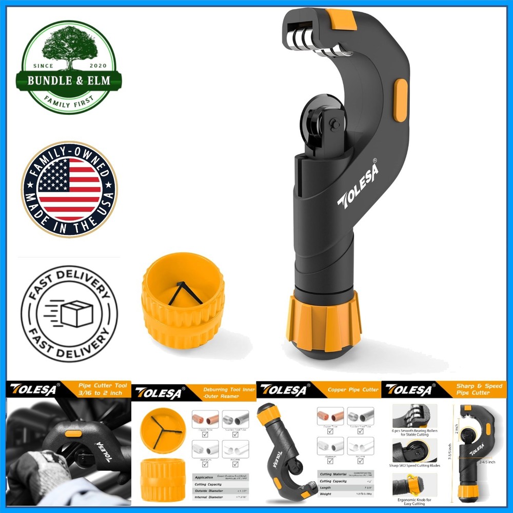 Heavy Duty Pipe Cutting Tool for Various Metal Materials with Deburring Feature