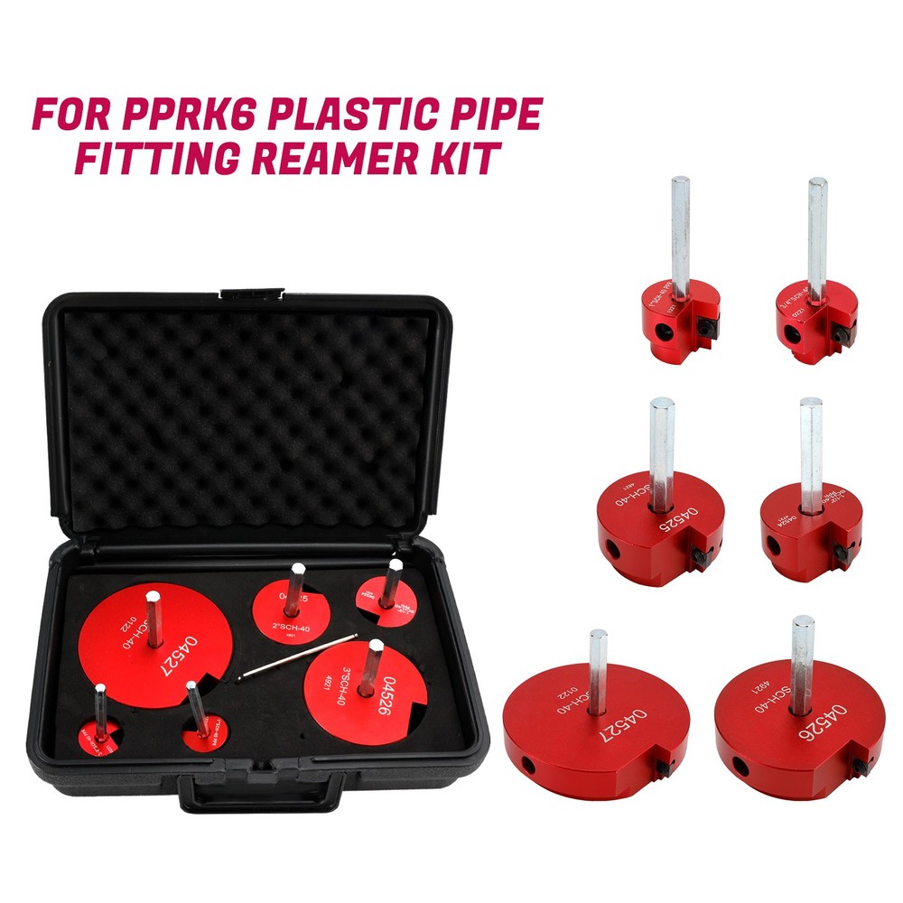 6 Piece 04529 For PPRK6 Plastic Pipe Fitting Reamer Kit For1/2&Prime; Drills