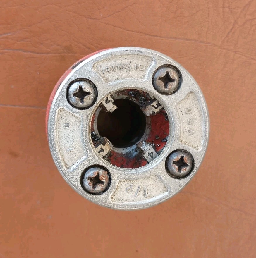 1/2&Prime; Pipe Threader Die Head 0-R Die Thread Ridgid USA