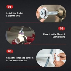 4inch Pipe Reamer Cutter Plumbing PVC Fitting Saver for Removing SCH 40 from Hub