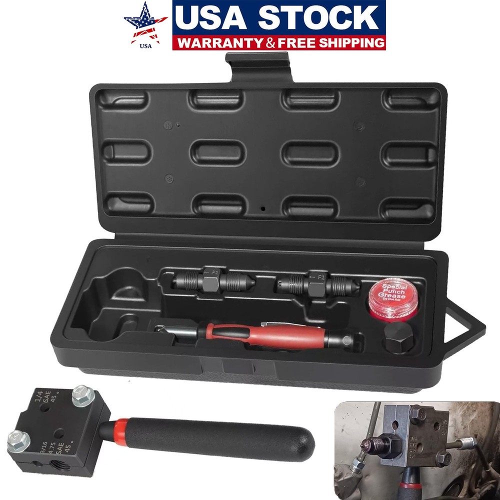 33260 Single/Double Flaring Tools Kit for 3/16&Prime; and 1/4&Prime; Tubing on Most Vehicles