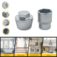 1.5&rdquo; Tub Drain Extractor with 1&rdquo; Socket Bathtub Remover Strong Grab Plumbing