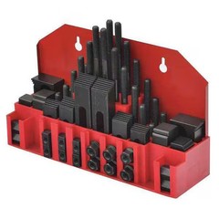 Westward Clamping Kit,9/16&Prime;T-Slot,3/8-16Stud,54pc 19T329 Westward 19T329