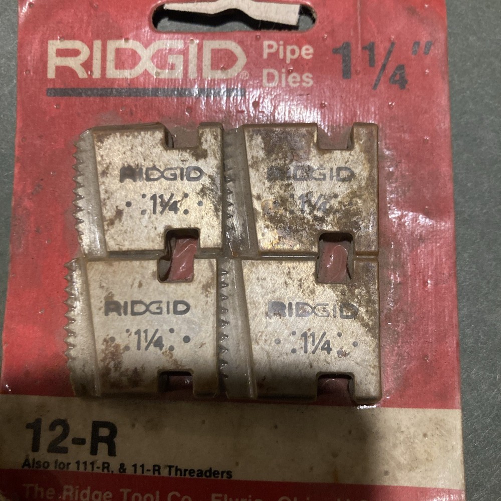 RIDGID 37840 1-1/4&Prime; 12R NPT Pipe Threading Dies