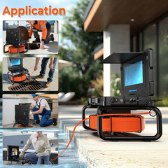 HD 1080P Sewer Camera 100ft with DVR & Meter Counter for Plumbers & Homeowners