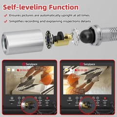 Sanyipace 9&Prime; Sewer Inspection Camera 165FT with Self-leveling and 512Hz Locator