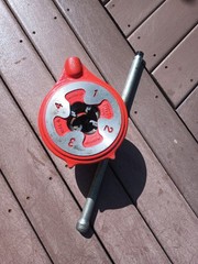 RIDGID Model No. 65r Ratchet Pipe Threader With 22&Prime; Handle Nice 1&Prime; To 2&Prime;